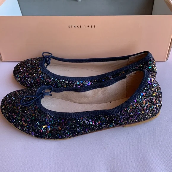Bloch Navy sparkle ballet dress shoes size 3.5 - Picture 7 of 12